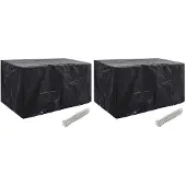 vidaXL Tuinmeubelhoezen 2 st 8 ogen 180x70x90 cm