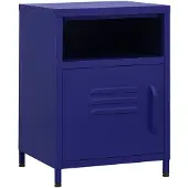 vidaXL Nachtkastje 35x35x51 cm staal marineblauw