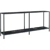 vidaXL Wandtafel 180x35x75,5 cm gehard glas zwart