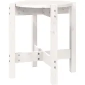 vidaXL Salontafel Ø 42,5x45 cm massief grenenhout wit