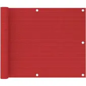 vidaXL Balkonscherm 75x600 cm HDPE rood