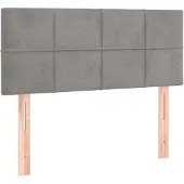 vidaXL Hoofdbord 90x5x78/88 cm fluweel lichtgrijs