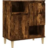 vidaXL Dressoir 60x35x70 cm bewerkt hout gerookt eikenkleurig