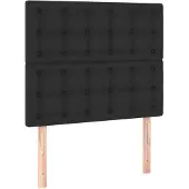 vidaXL Hoofdbord zwart 100x5x118/128 cm kunstleer