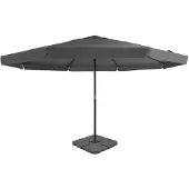 vidaXL Parasol met draagbare voet antraciet