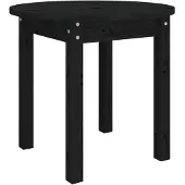 vidaXL Salontafel Ø 45x40 cm massief grenenhout zwart