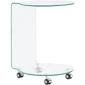 vidaXL Salontafel 45x40x58 cm gehard glas