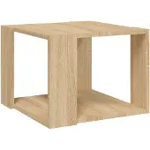 vidaXL Salontafel 40x40x30 cm bewerkt hout sonoma eikenkleurig
