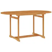 vidaXL - Tuintafel - 150x90x75 - cm - massief - teakhout