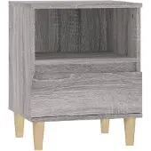 vidaXL Nachtkastje 40x35x50 cm grijs sonoma eikenkleurig