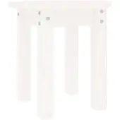 vidaXL Salontafel Ø 35x35 cm massief grenenhout wit