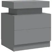 vidaXL Nachtkastje 45x35x52 cm bewerkt hout grijs
