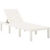 vidaXL Ligbed kunststof wit