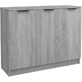 vidaXL Dressoir 90,5x30x70 cm bewerkt hout grijs sonoma eikenkleurig