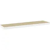 vidaXL Wandschap zwevend 90x23,5x3,8 cm MDF eikenkleurig en wit