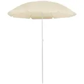 vidaXL Parasol met stalen paal 180 cm zandkleurig