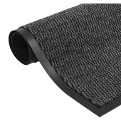 vidaXL Droogloopmat rechthoekig getuft 80x120 cm antraciet