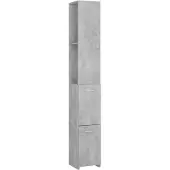 vidaXL Badkamerkast 25x26,5x170 cm bewerkt hout betongrijs