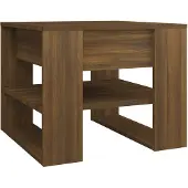vidaXL Salontafel 55,5x55x45 cm bewerkt hout bruin eikenkleur
