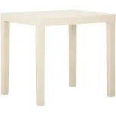 vidaXL Tuintafel, wit, 79x65x72 cm, kunststof