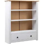 vidaXL Boekenkast Panama Range 80x35x110 cm massief grenenhout wit