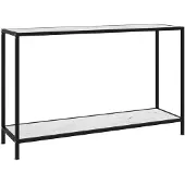 vidaXL Wandtafel 120x35x75 cm gehard glas wit