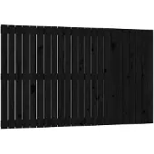 vidaXL Wandhoofdbord 147x3x90 cm massief grenenhout zwart