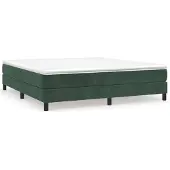 vidaXL Boxspring bed 160x200 cm fluweel donkergroen