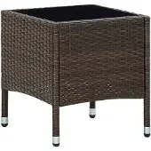 vidaXL Tuintafel 40x40x45 cm poly rattan bruin