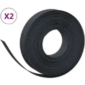 vidaXL Tuinranden 2 st 10 m 10 cm polyetheen zwart