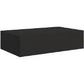 vidaXL Wandschap met lade 40x23,5x10 cm MDF zwart