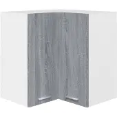 vidaXL Hanghoekkast Lyon 57x57x60 cm bewerkt hout grijs sonoma eikenkleurig