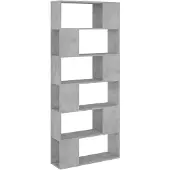 vidaXL Boekenkast/kamerscherm 80x24x186 cm bewerkt hout betongrijs
