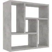 vidaXL Wandschap 45x16x45 cm bewerkt hout betongrijs