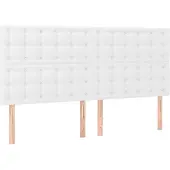 vidaXL Hoofdbord wit 180x5x118/128 cm kunstleer