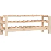 vidaXL Wijnrek 109,5x30x42 cm massief grenenhout