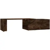 vidaXL Salontafel 150x50x35 cm bewerkt hout gerookt eikenkleurig