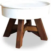 vidaXL Salontafel 60x45 cm massief gerecycled hout wit