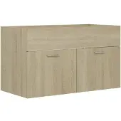 vidaXL Wastafelkast 80x38,5x46 cm bewerkt hout sonoma eikenkleurig