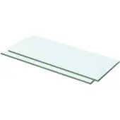 vidaXL Schappen 2 st 50x15 cm glas transparant