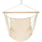 vidaXL Hangstoel opvouwbaar crème