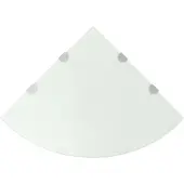 vidaXL Hoekschappen 2 st met chromen dragers 45x45 cm glas wit