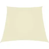 vidaXL Zonnezeil trapezium 2/4x3 m oxford stof crèmekleurig