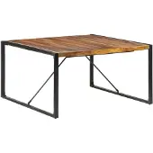 vidaXL Eettafel 140x140x75 cm massief hout