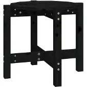 vidaXL Salontafel Ø 52,5x45 cm massief grenenhout zwart