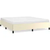 vidaXL Bedframe kunstleer crèmekleurig 180x200 cm
