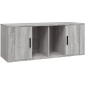vidaXL Tv-meubel 100x35x40 cm bewerkt hout grijs sonoma eikenkleurig