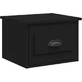 vidaXL Nachtkastje wandgemonteerd 41,5x36x28 cm zwart