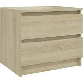 vidaXL Nachtkastje 50x39x43,5 cm bewerkt hout sonoma eikenkleurig