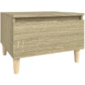 vidaXL Bijzettafel 50x46x35 cm bewerkt hout sonoma eikenkleurig